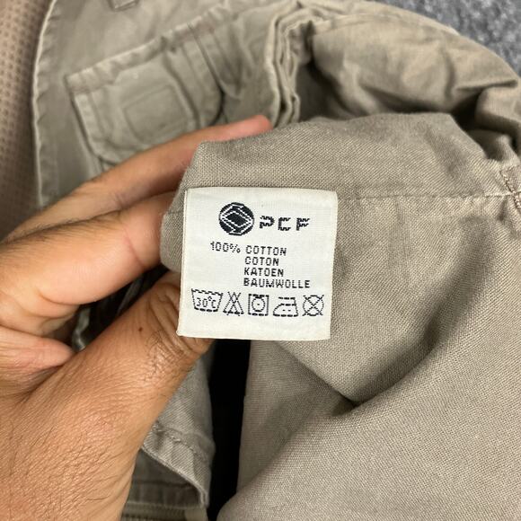 Pro Cam-Fis Vest Mens Size L Tan Multi Pocket Utility Travel Outdoor Fishing Zip - Picture 5 of 7